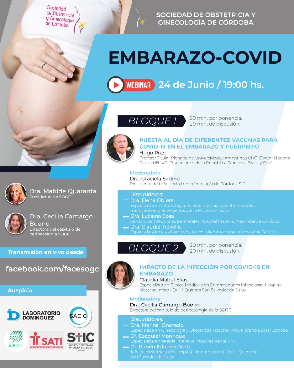 Flyer Webinar Embarazo y COVID